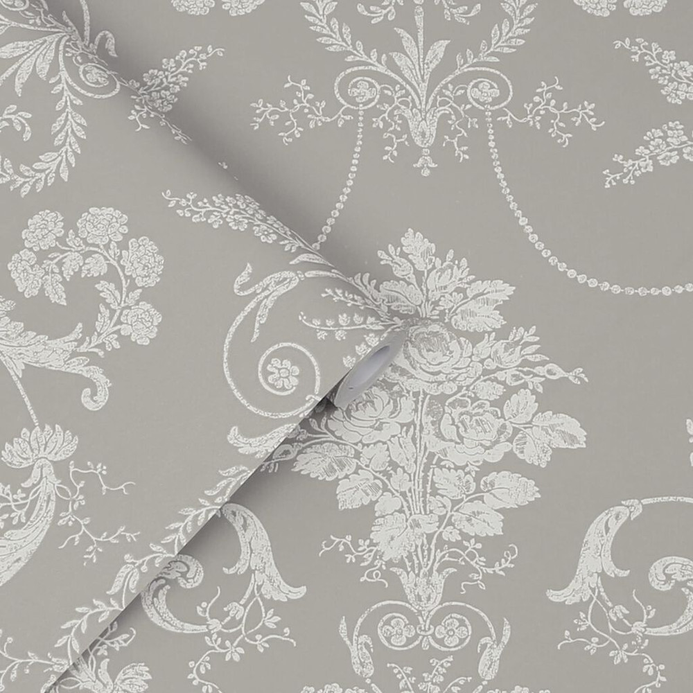 Laura Ashley Josette Steel Wallpaper