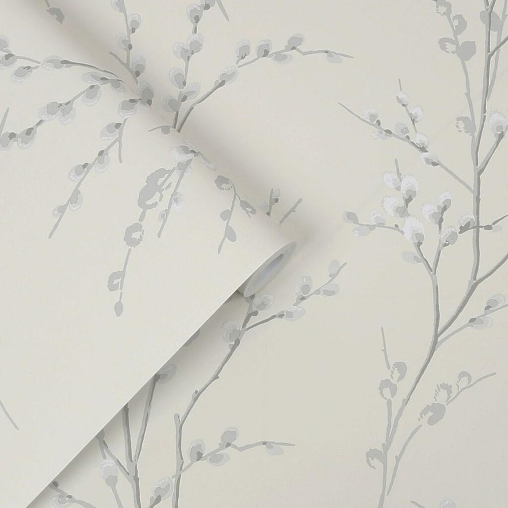 laura ashley pussy willow steel wallpaper