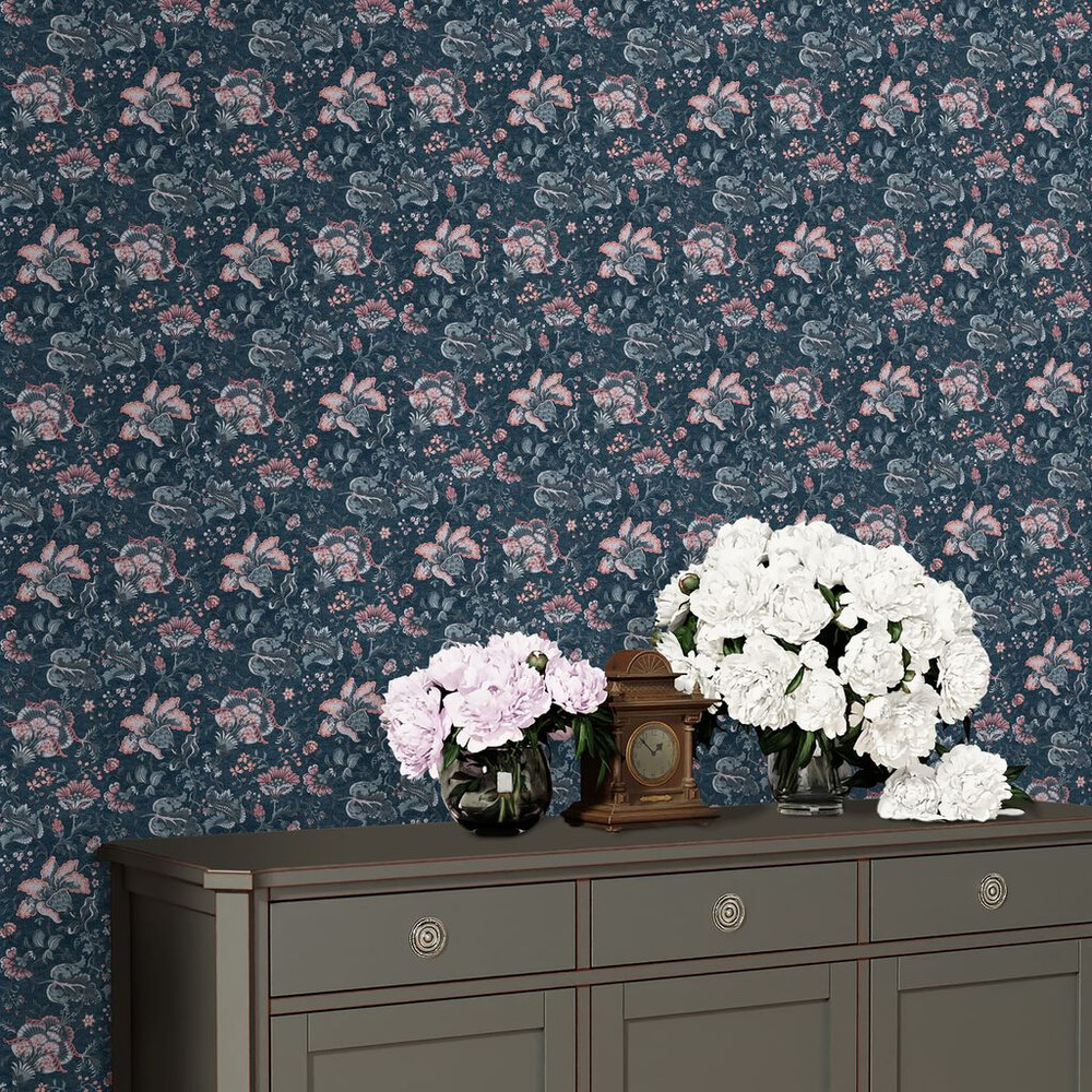 laura ashley portia dark seaspray wallpaper