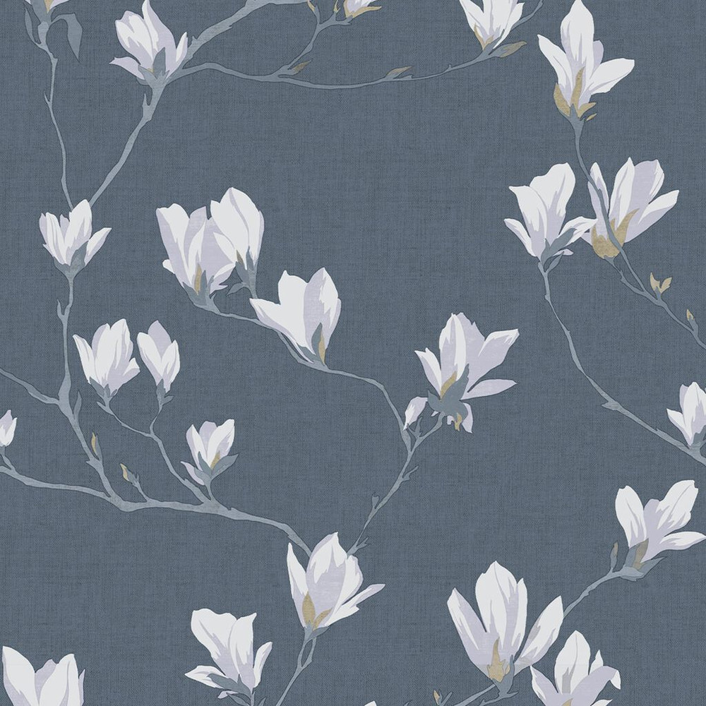 Laura Ashley Magnolia Grove Dusky Seaspray Wallpaper