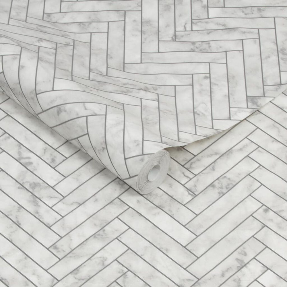 marble chevron tile white wallpaper