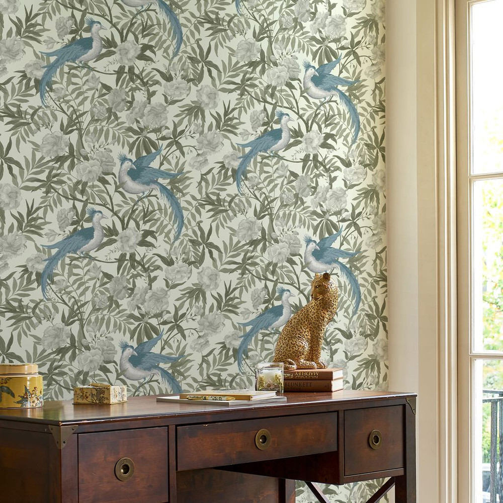 laura ashley osterley sage wallpaper