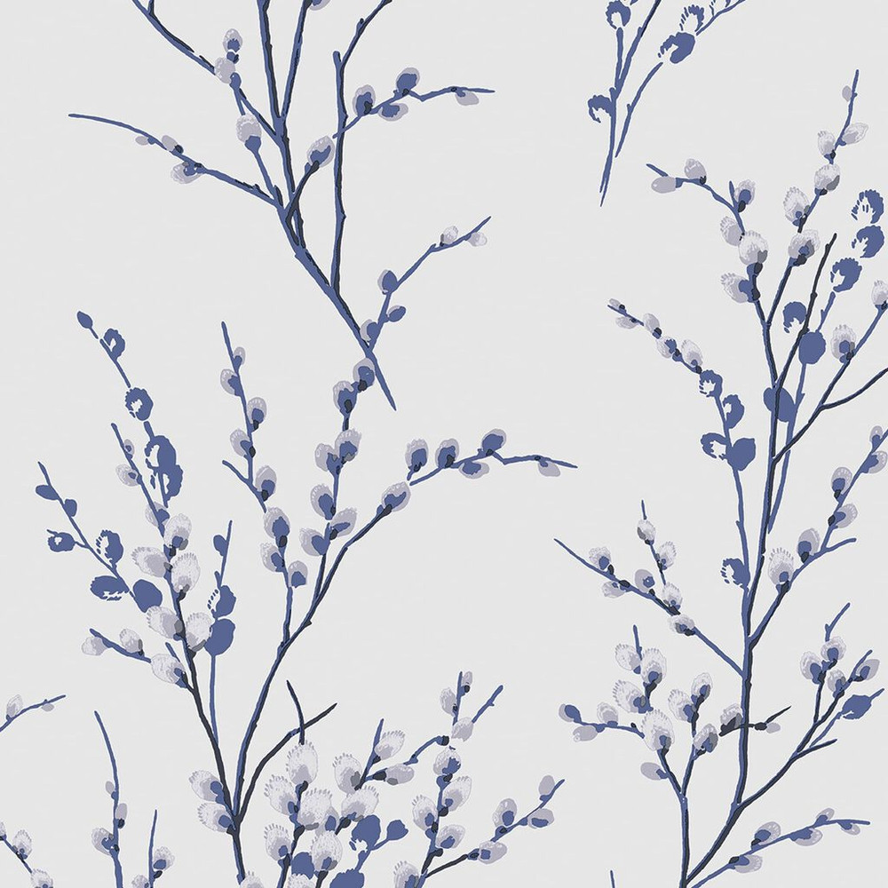 Laura Ashley Pussy Willow Midnight Wallpaper