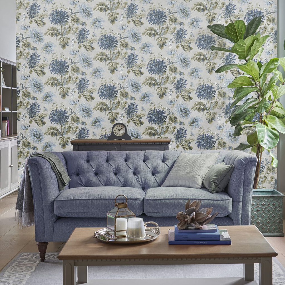 Laura Ashley Maryam Seaspray Wallpaper