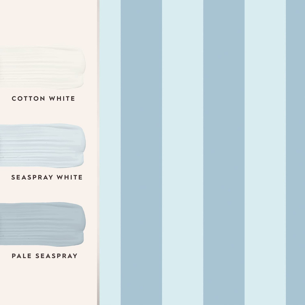 Laura Ashley Lille Matt Stripe Blue Sky Wallpaper