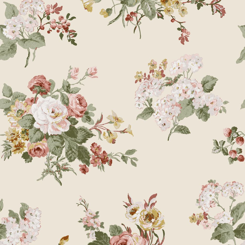 laura ashley rosemore pale sable wallpaper