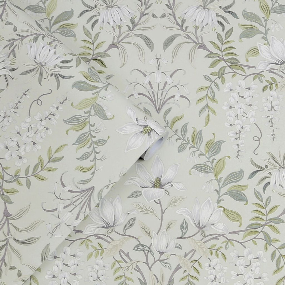 Laura Ashley Parterre Sage Wallpaper