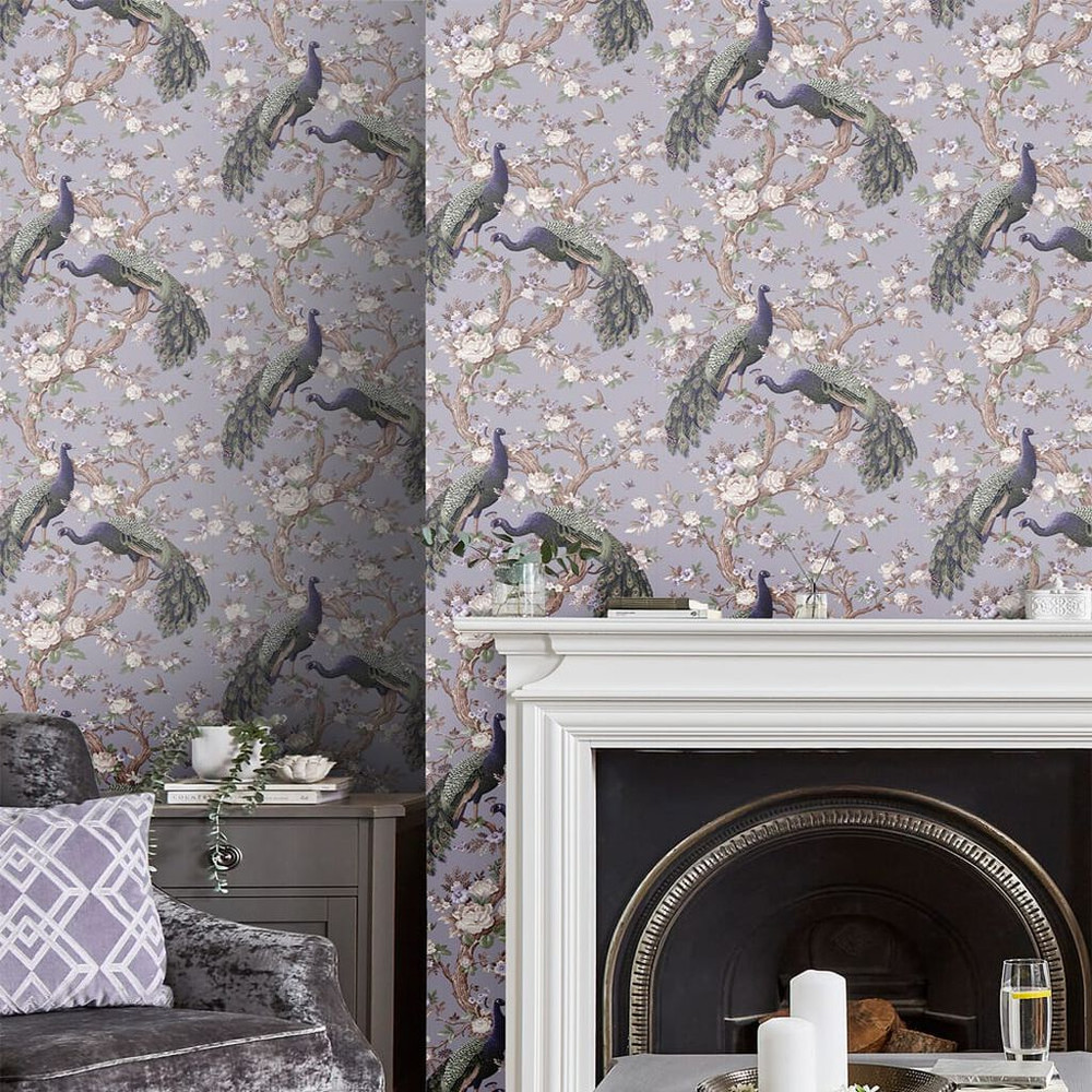 laura ashley belvedere pale iris wallpaper