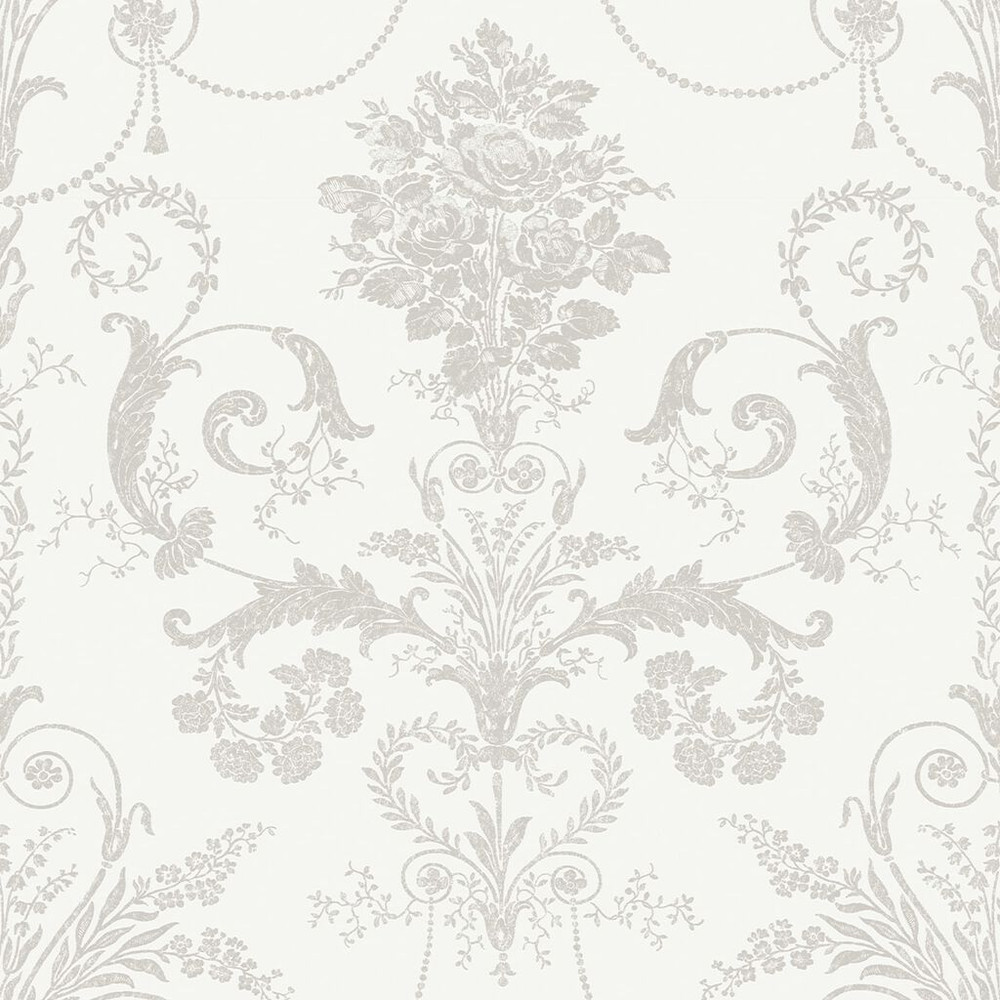 Josette Dove Gray & White Wallpaper