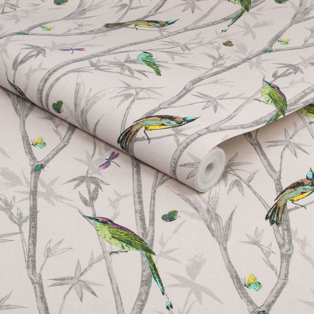 Next Chinoiserie Bird Trail Natural Wallpaper