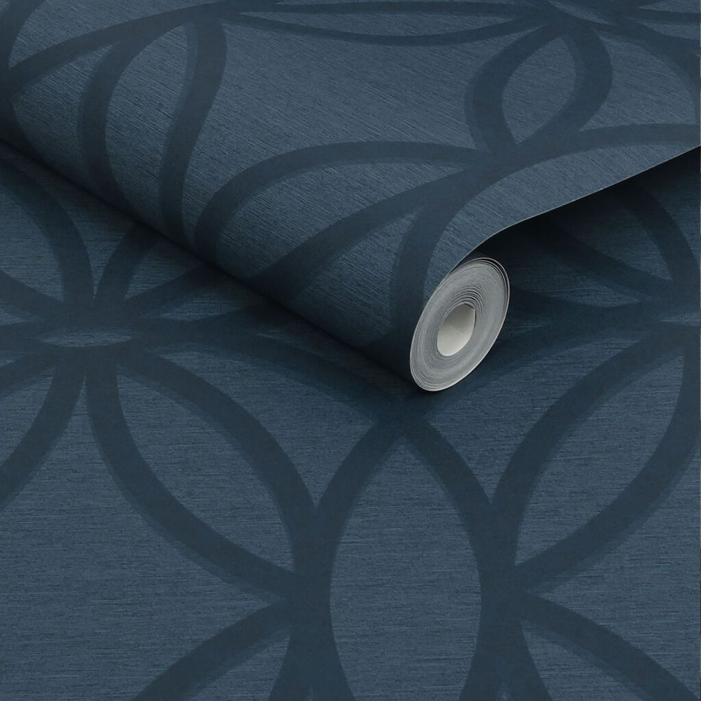 Next Luxe Eclipse Navy Wallpaper