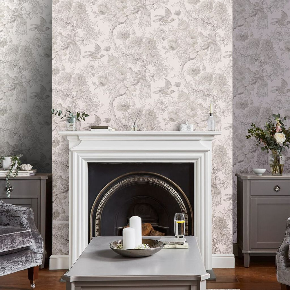 Birtle Dove Gray Wallpaper