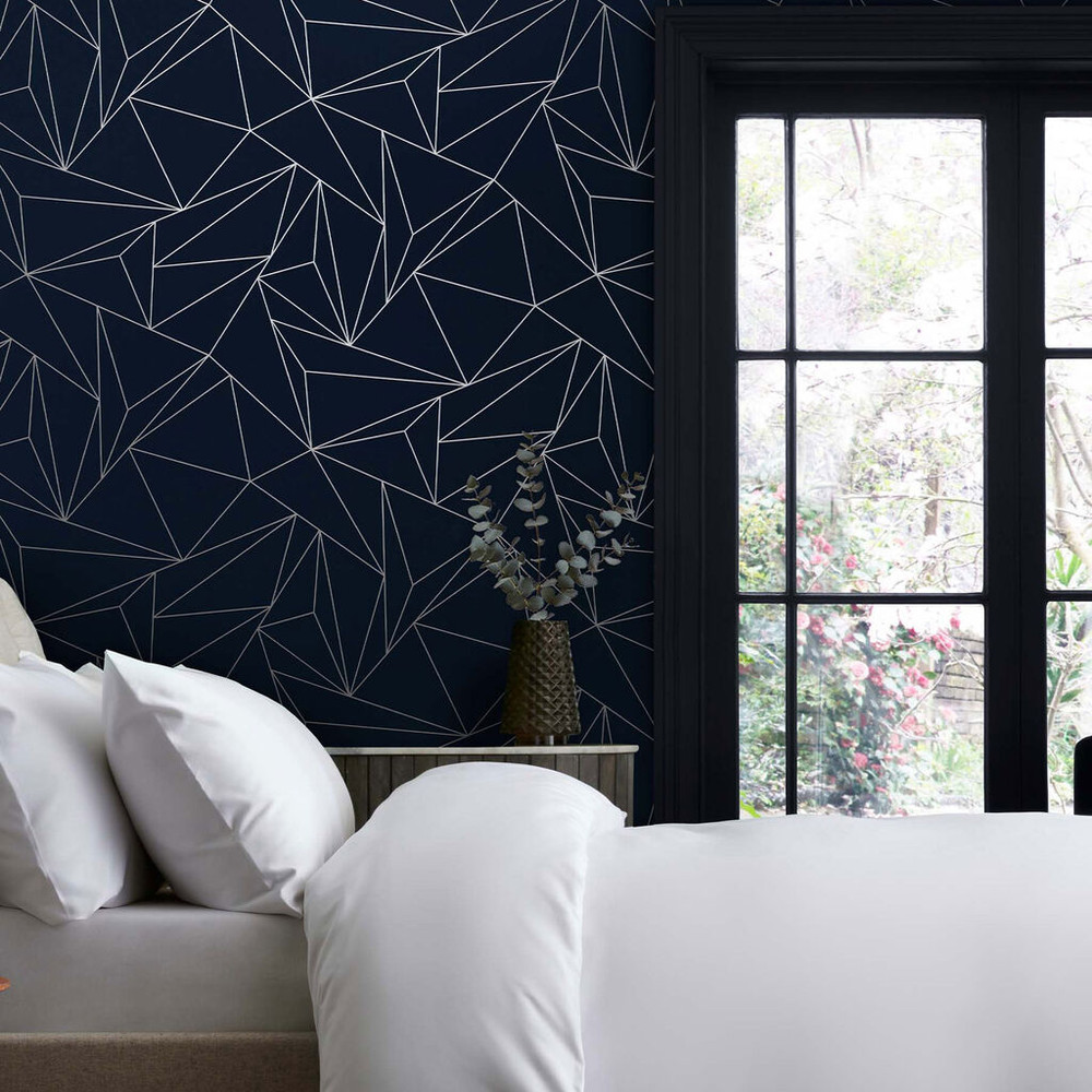 Next Scatter Geo Navy Wallpaper