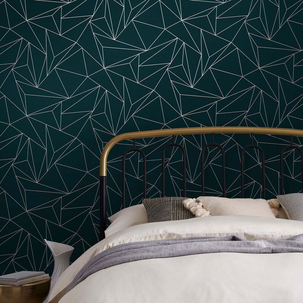 Next Scatter Geo Teal Wallpaper