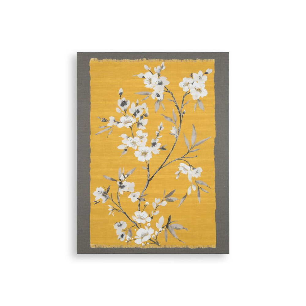 Ochre Blooms Canvas Wall Art