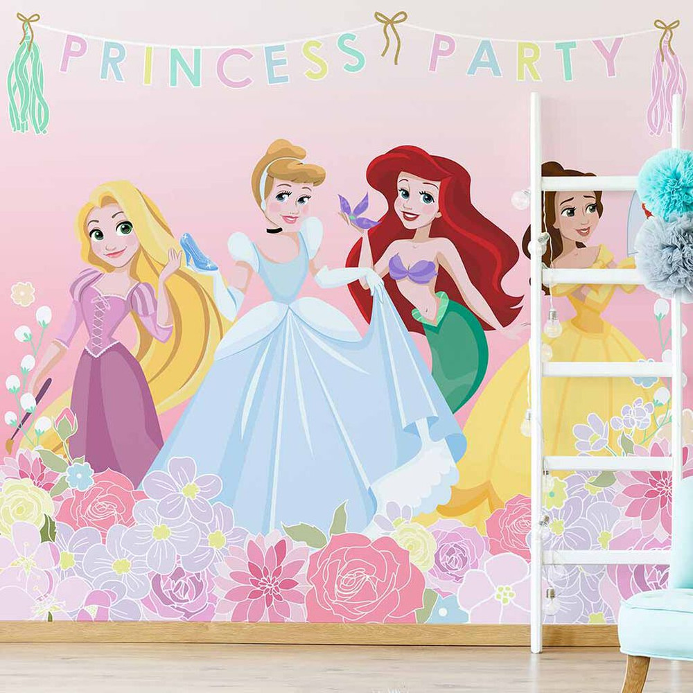 disney princess party mural