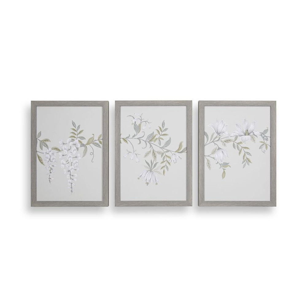 parterre set of 3 framed canvases