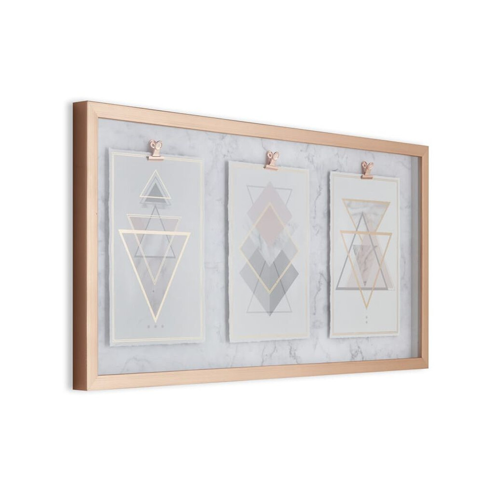 marble geo trio framed print