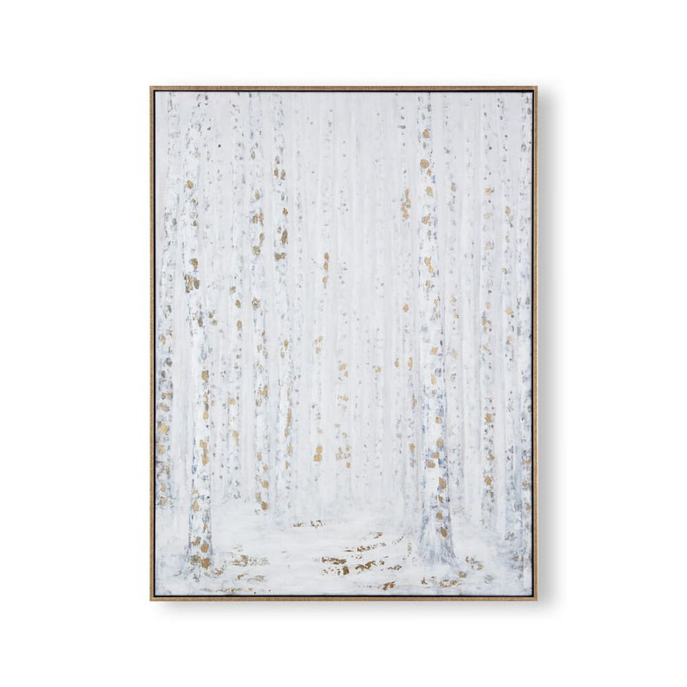 Beautiful Birch Trees  Framed Canvas