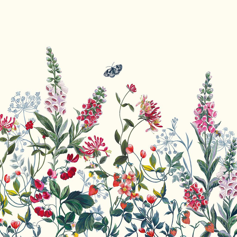 Joules Permaculture Garden Creme Mural