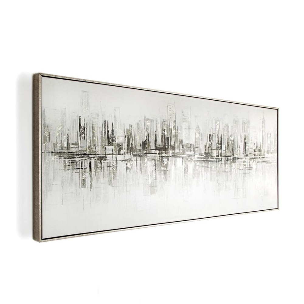 new york reflections handpainted framed canvas wall art