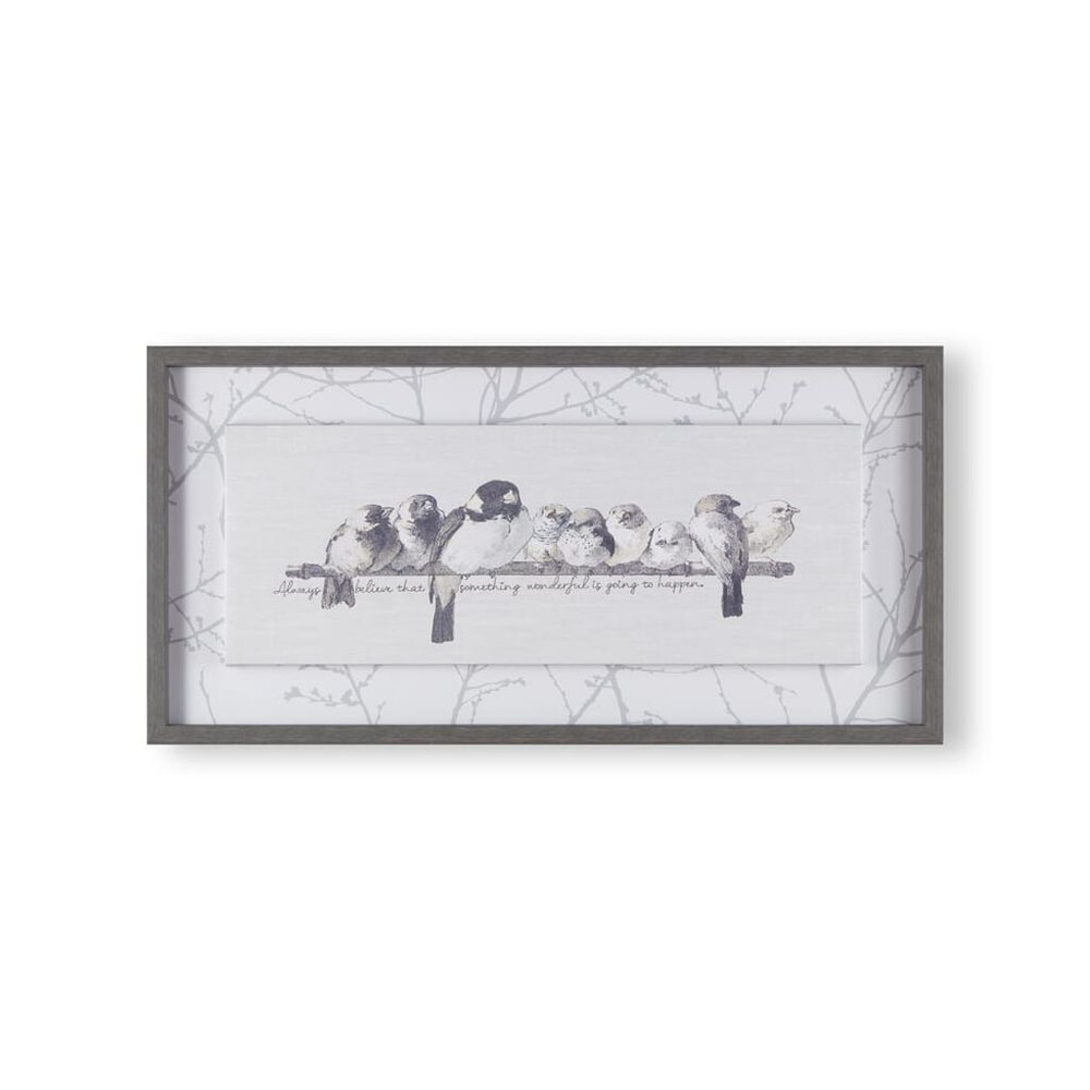 Innocence Birds  Framed Floating Canvas