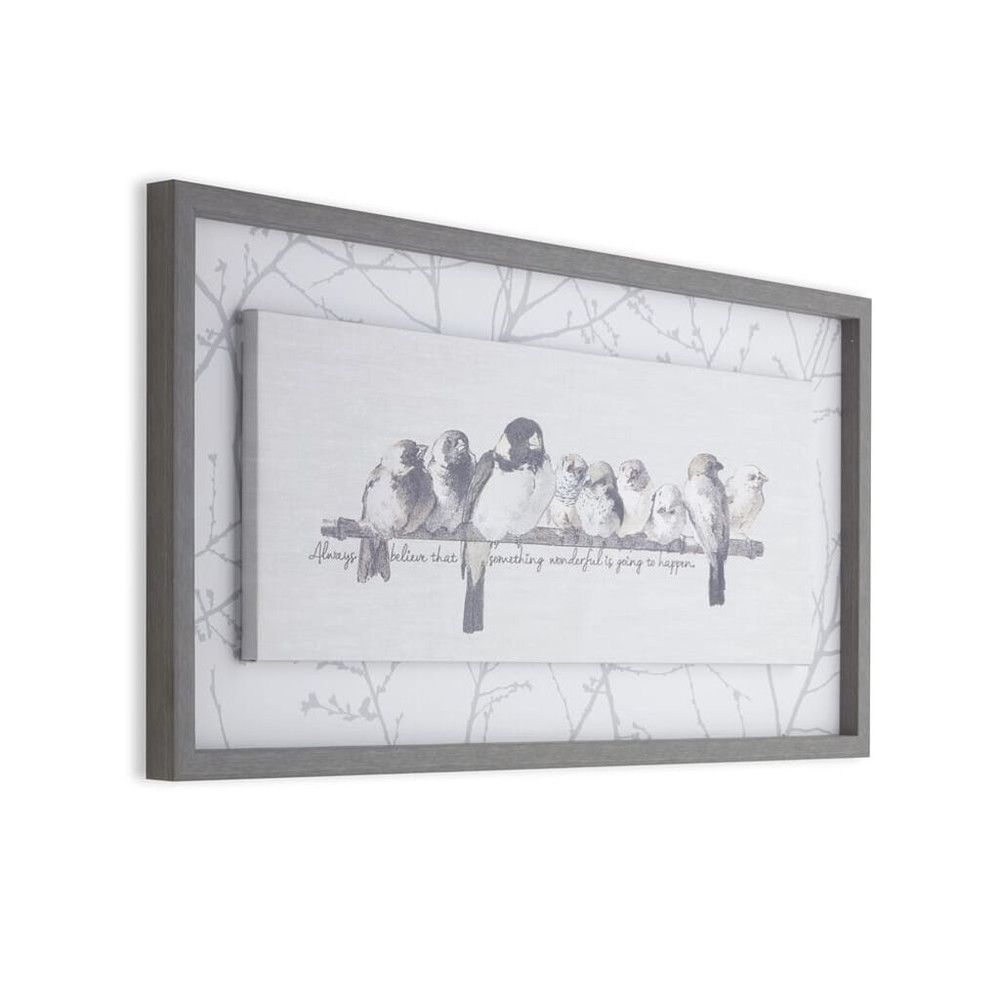 Innocence Birds  Framed Floating Canvas