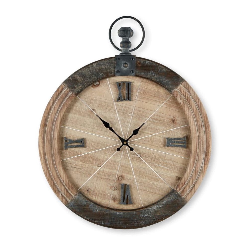 Wood Pocket Watch Clock