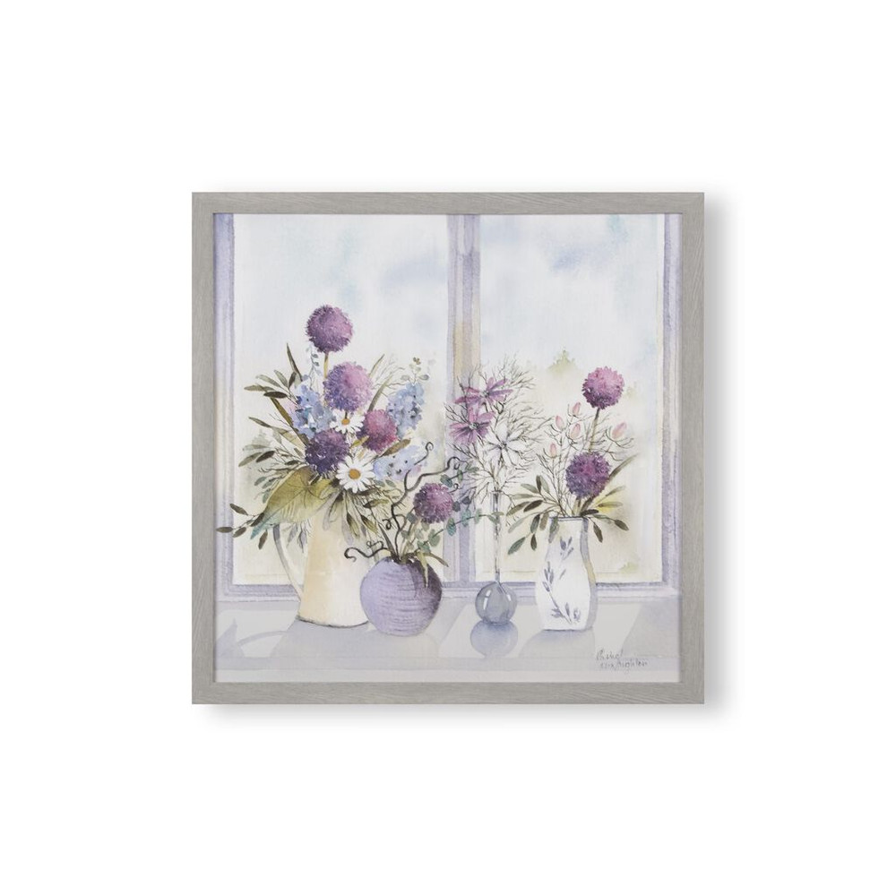 allium blooms framed print