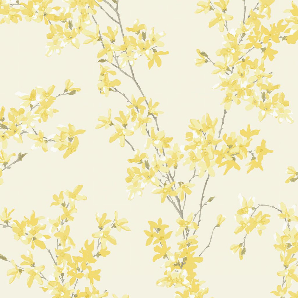 laura ashley forsythia sunshine wallpaper