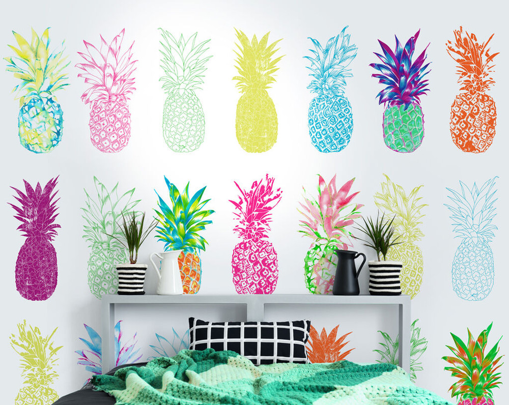 Pineapple Brights Wall Mural