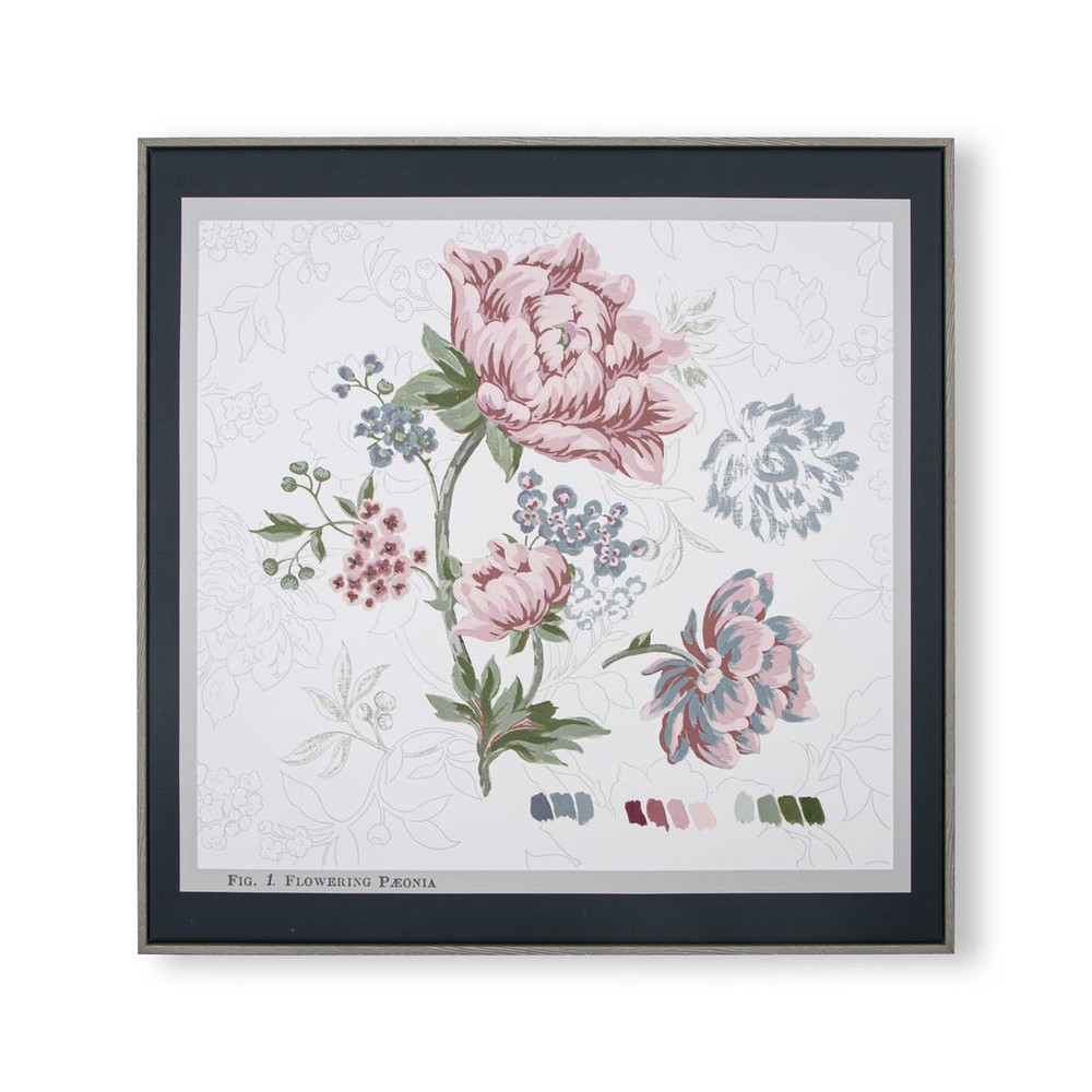 tapestry floral box framed canvas