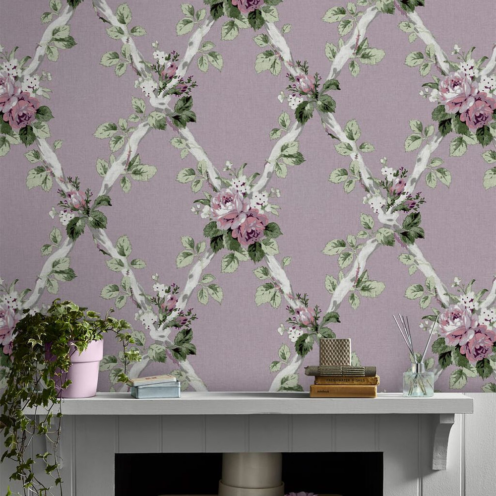 Laura Ashley Elwyn Grape Wallpaper