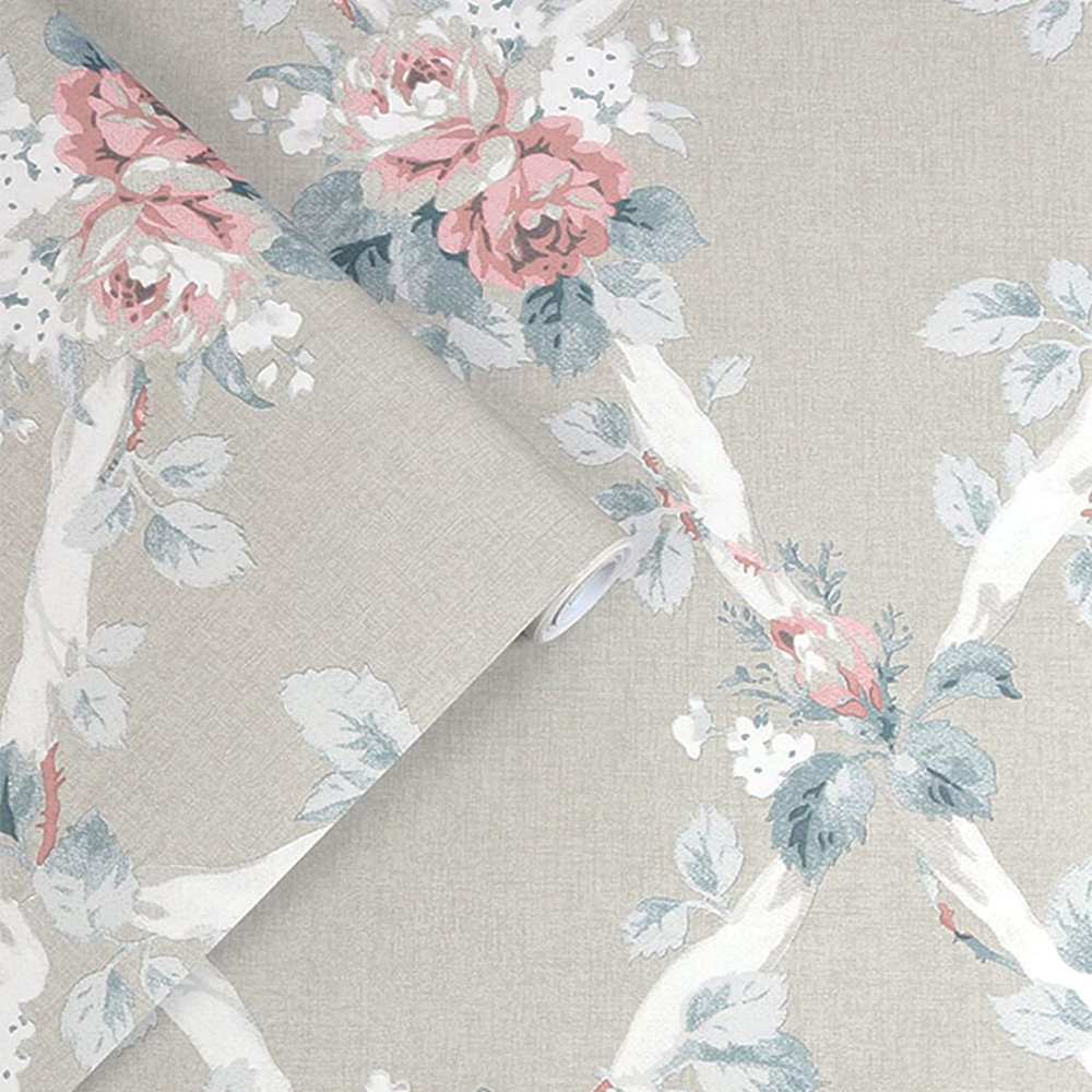 Laura Ashley Elwyn Dove Grey Wallpaper