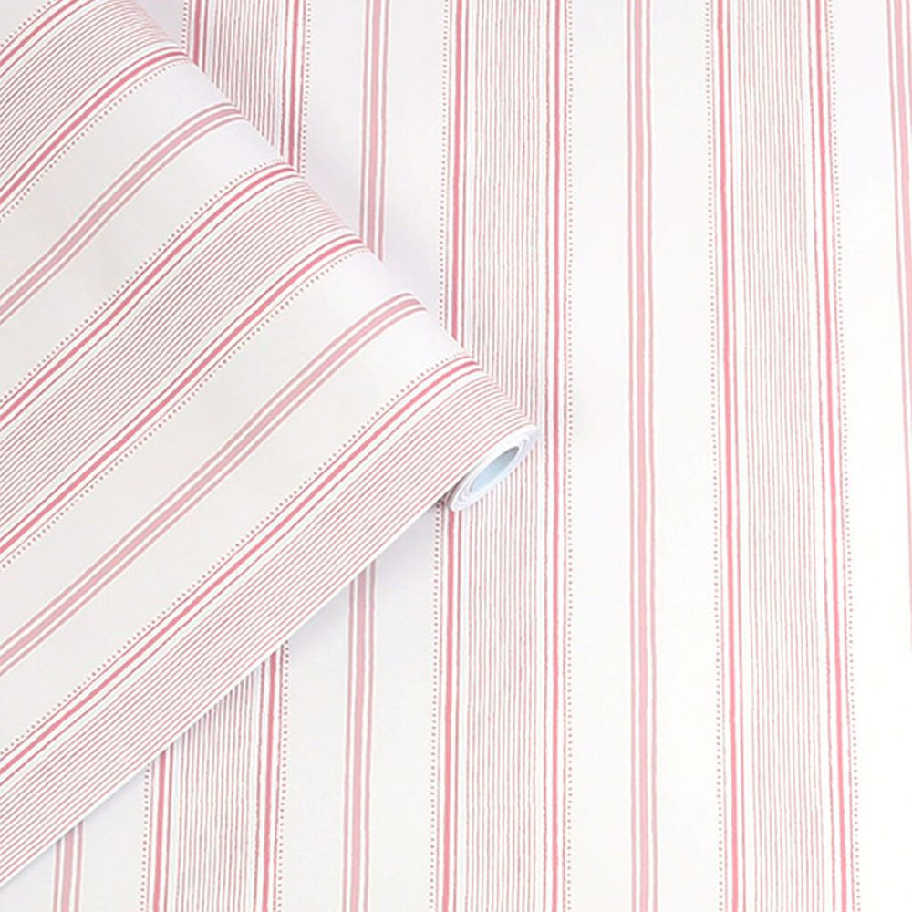 Laura Ashley Heacham Stripe Blush Wallpaper