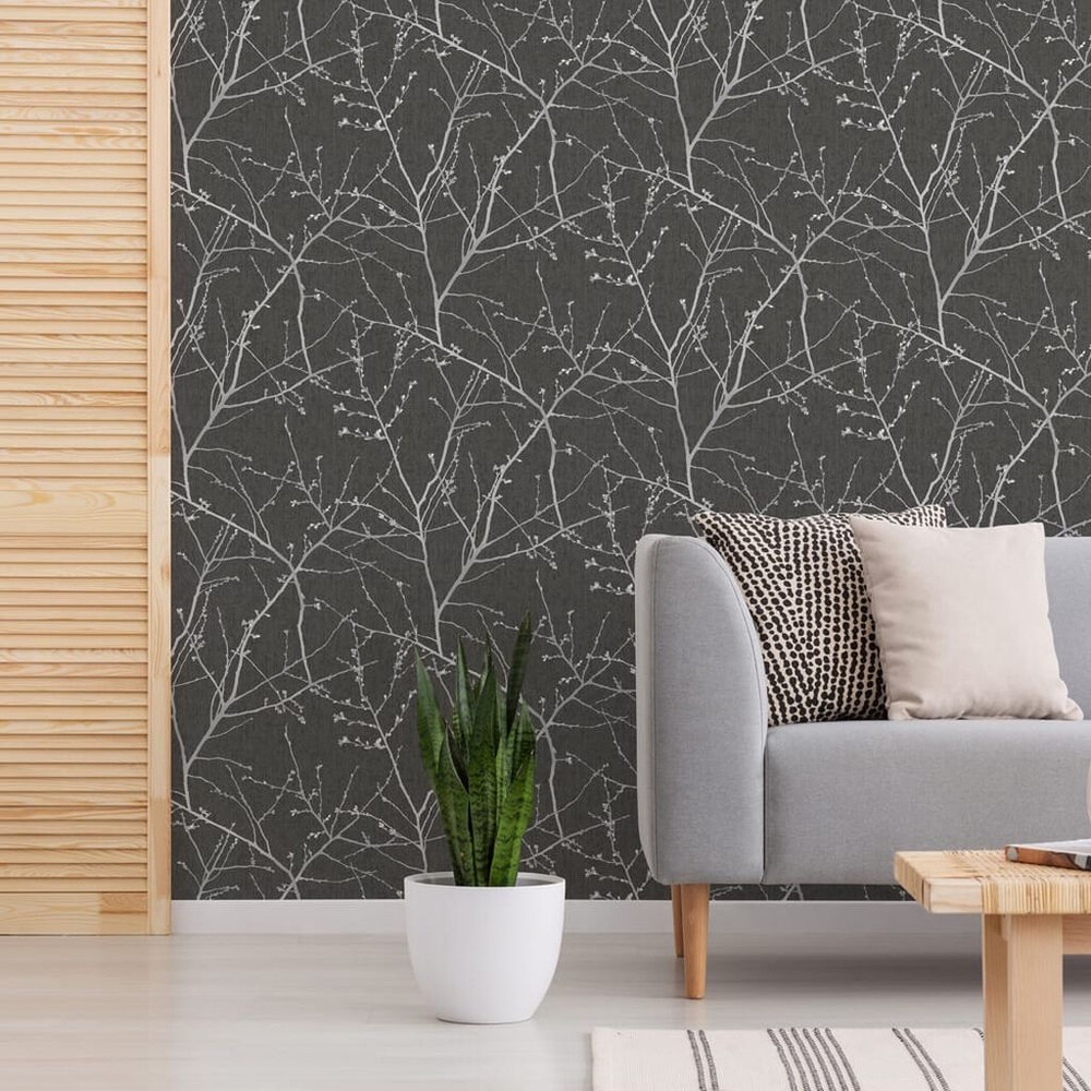 Transform Branches Charcoal Wallpaper