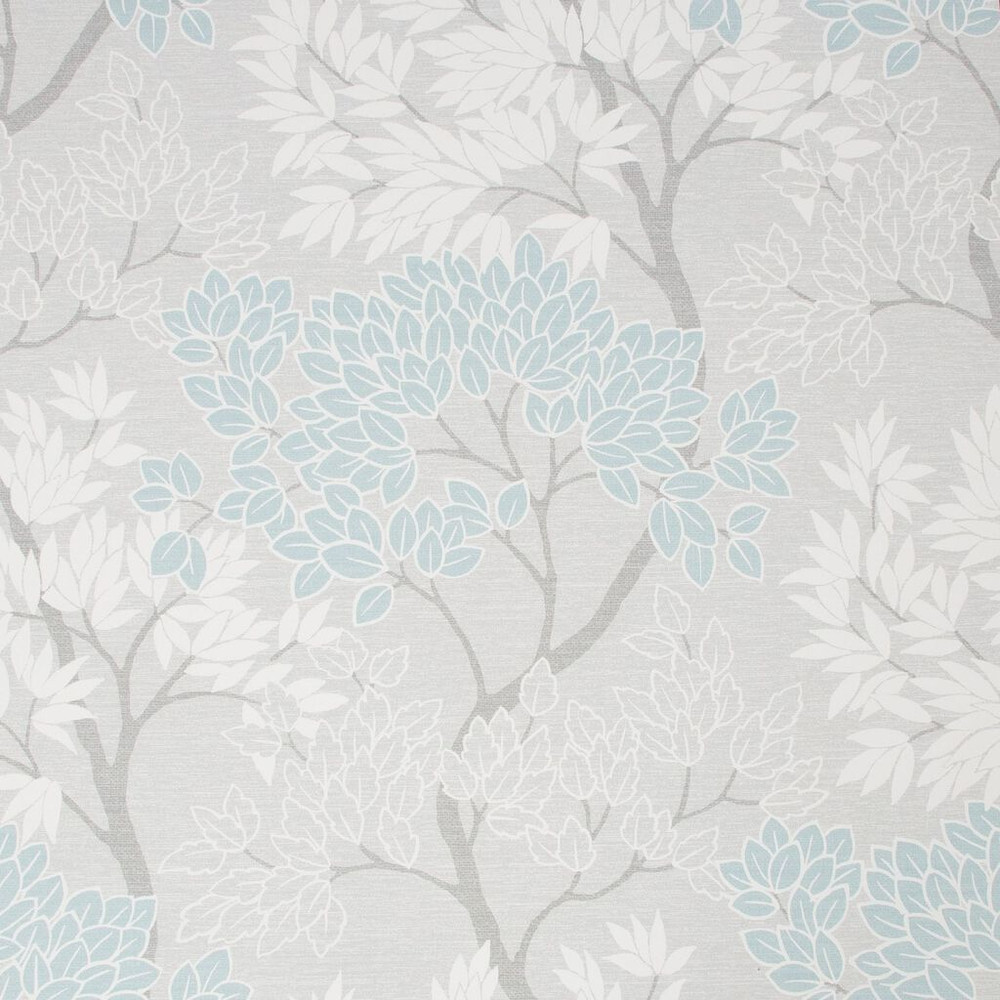 Fresco Lykke Tree Sky Blue Floral Wallpaper