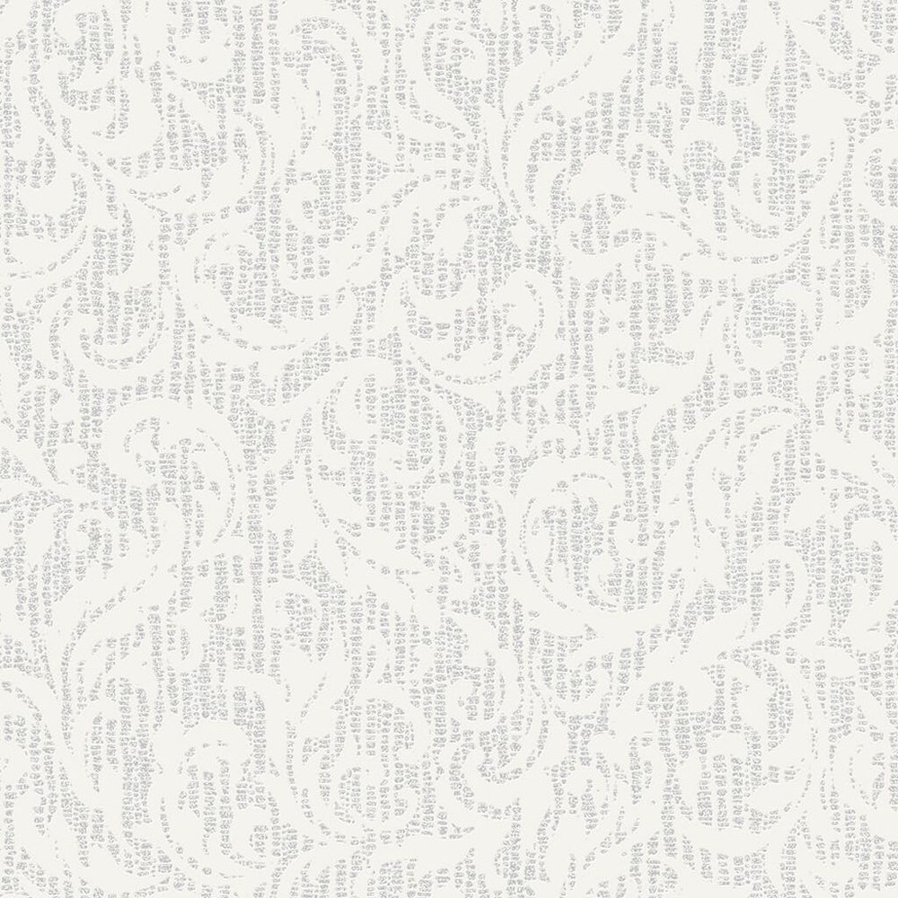 cashmere white and silver wallpaper