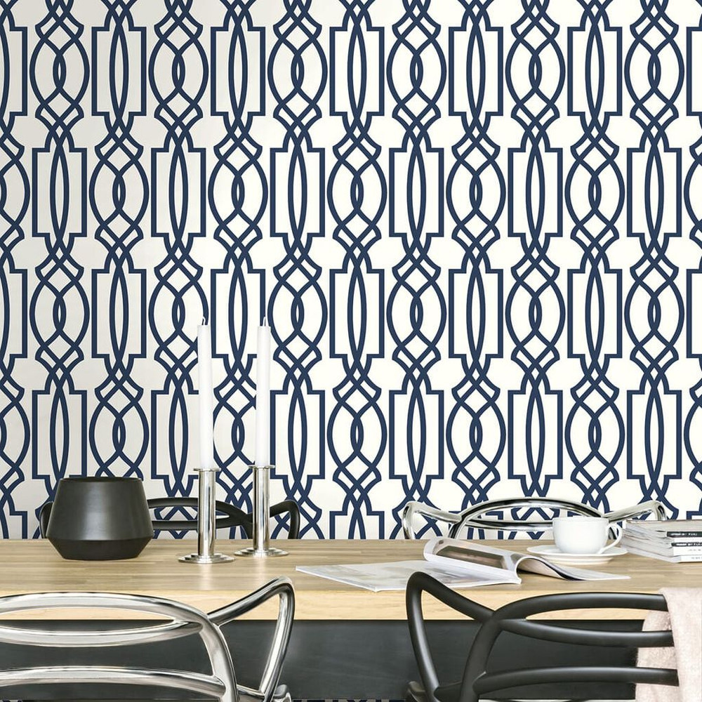 Transform Trellis Blue Wallpaper