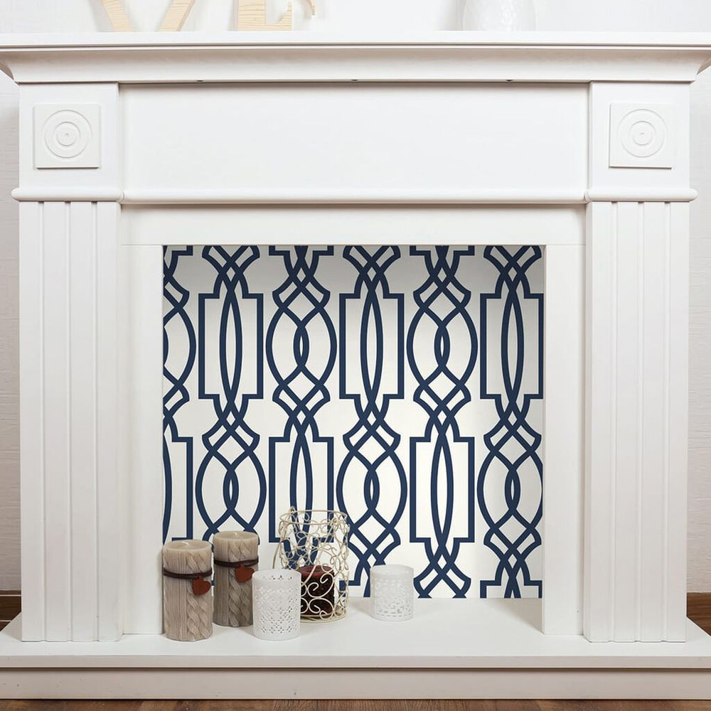 Transform Trellis Blue Wallpaper