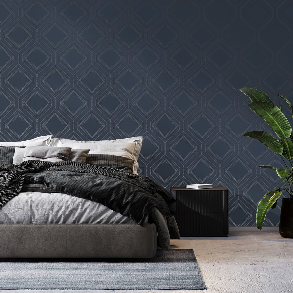 Savile Row Midnight Wallpaper