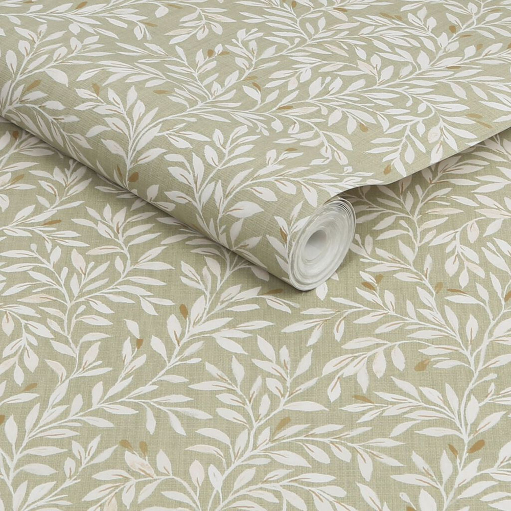 Next Ditsy Leaf Green Wallpaper