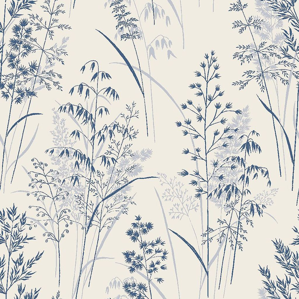next leaf sprigs blue wallpaper