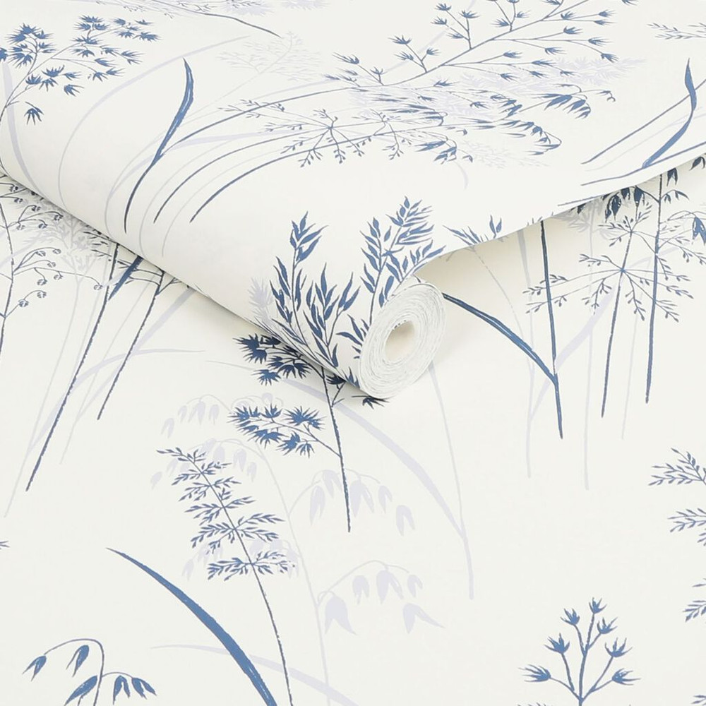 next leaf sprigs blue wallpaper