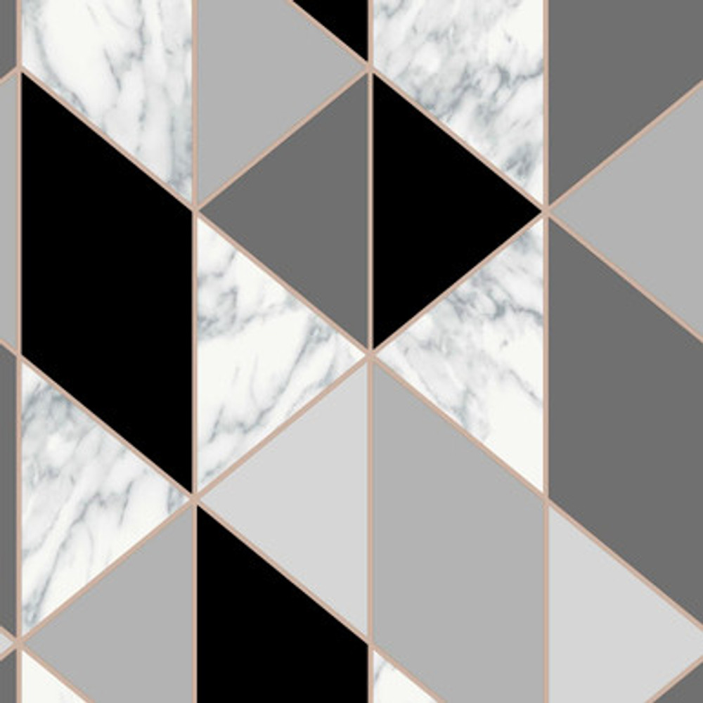 Marble Geo Charcoal Wallpaper