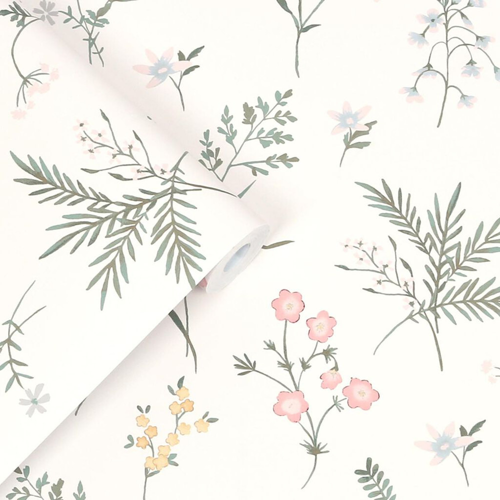 Laura Ashley Crosswell Coral Pink Wallpaper