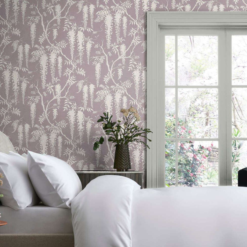 Next Wisteria Trails Mauve Wallpaper