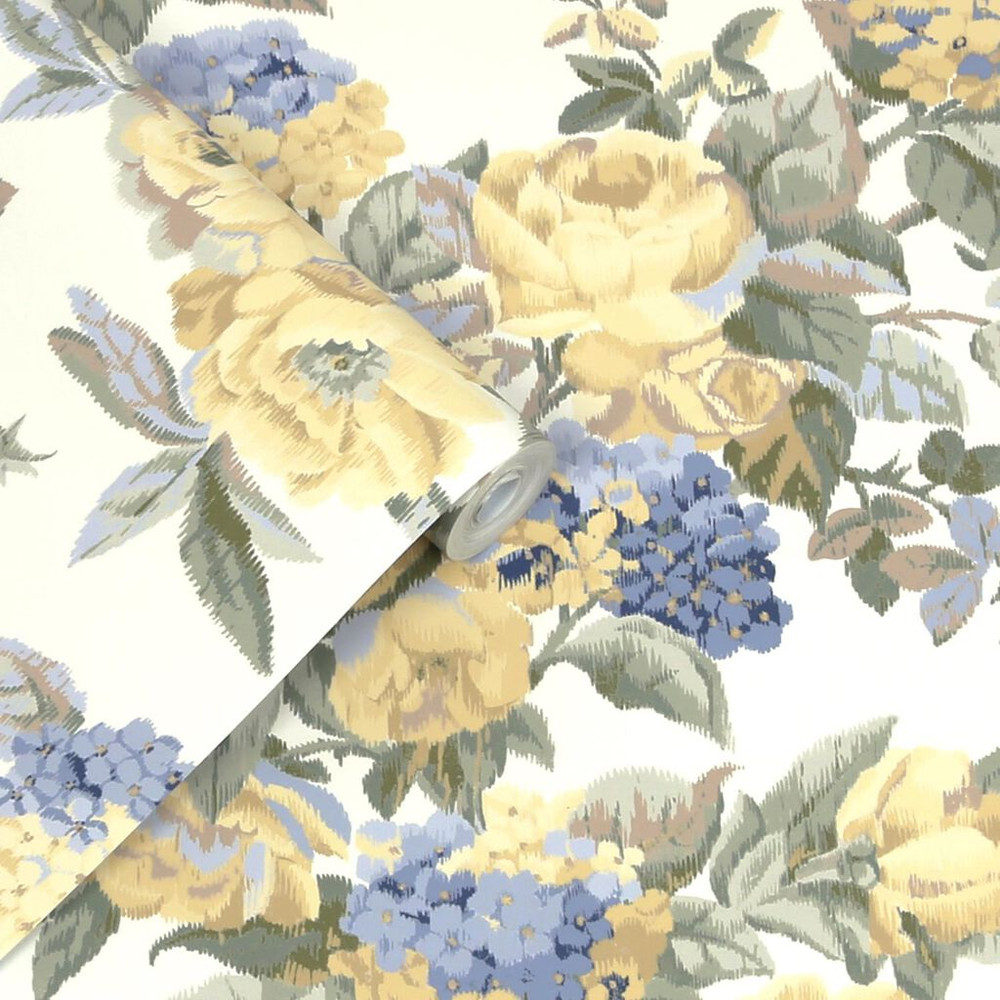 laura ashley pembrey pale gold wallpaper