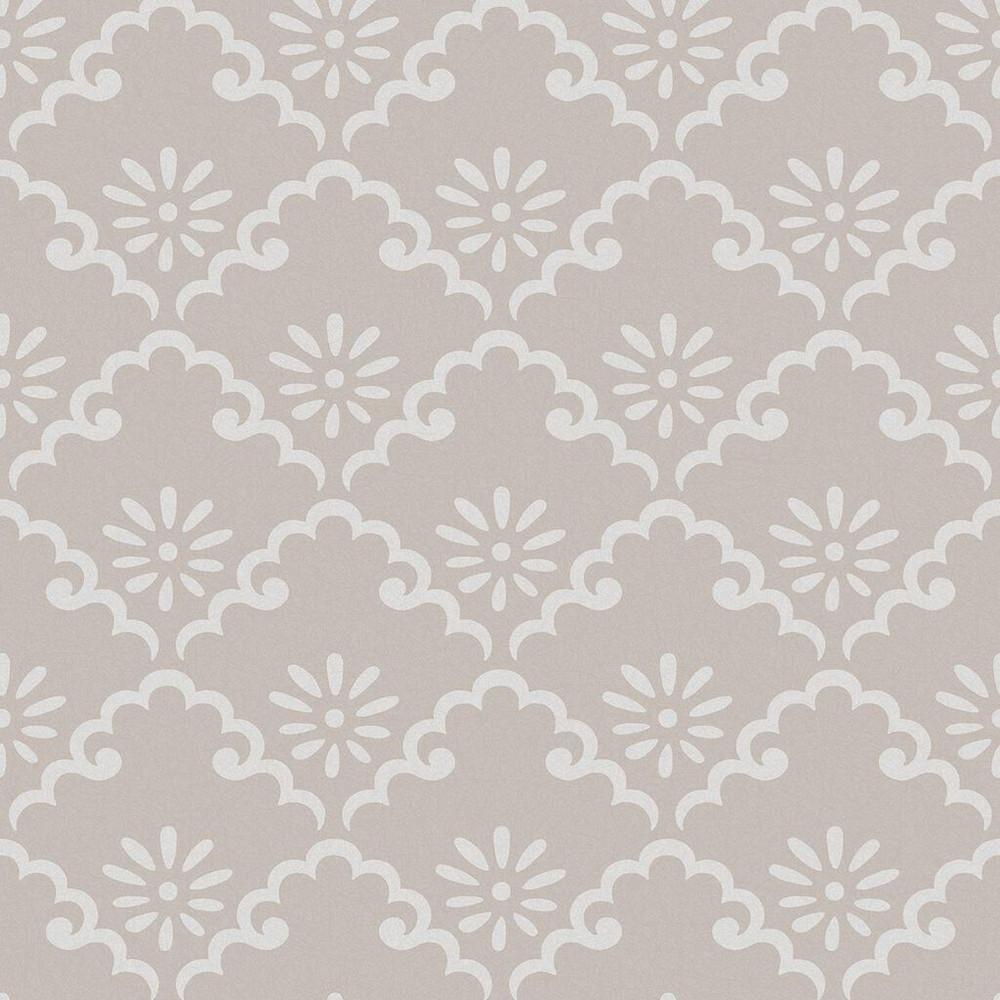 Laura Ashley Coralie Dove Grey Wallpaper