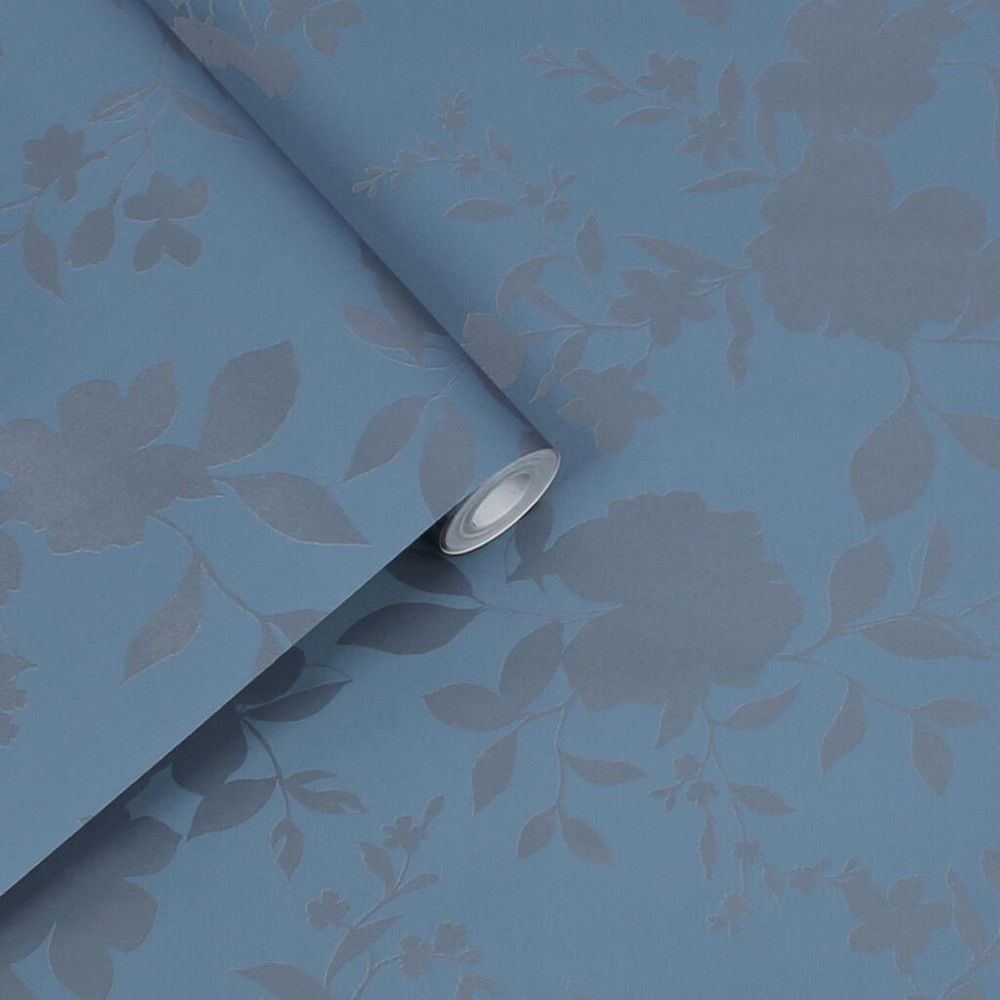 laura ashley westbourne midnight blue wallpaper